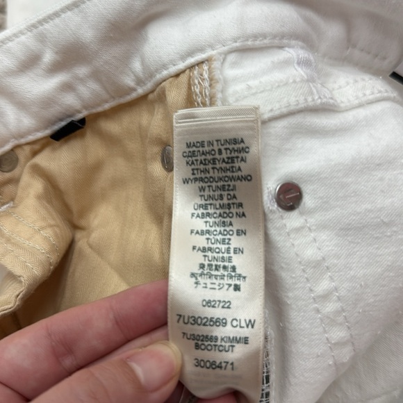 7 For All Mankind Kimmie Mid-Rise Stretch Boot-Cut Jeans In White Size 26 NTW - Picture 16 of 17